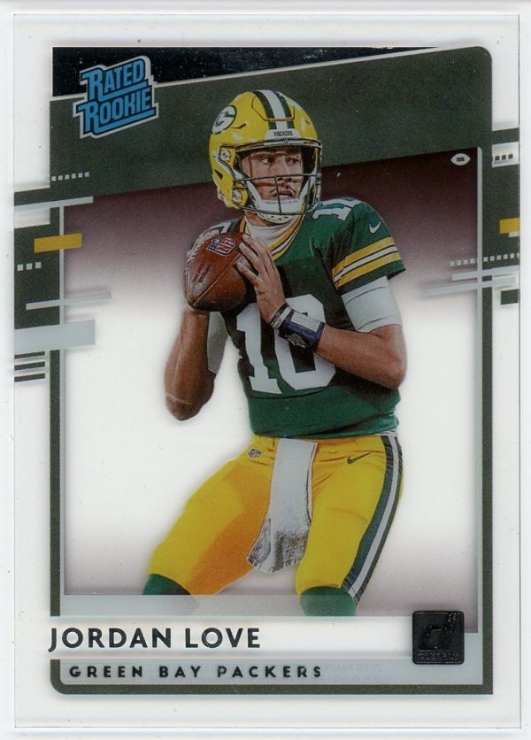 Jordan Love 2020 Panini Chronicles Clearly Rated Rookie #RR-JL