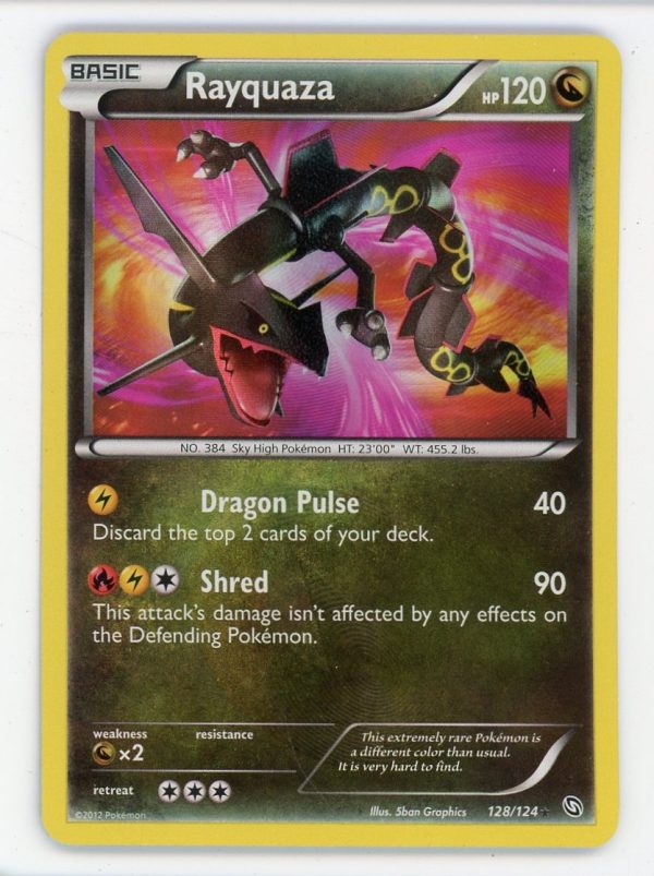 Rayquaza Pokemon Dragon Exalted Secret Rare Holo 128/124