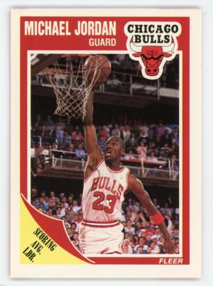 Michael Jordan 1989-90 Fleer Basketball Card #21