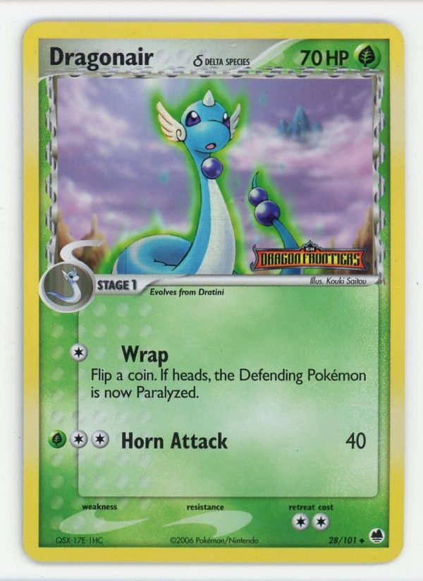 Dragonair Pokemon Dragon Frontiers Delta Species Stamped Holo 28/101