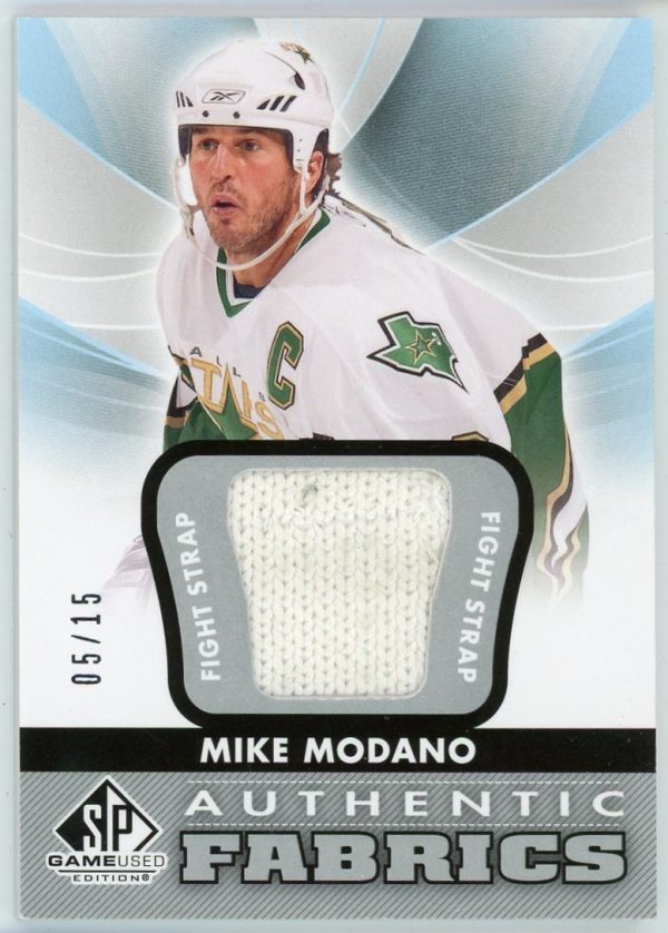 Mike Modano 2012-13 UD SP Game Used Authentic Fabris Fight Strap /15 #AF-MO