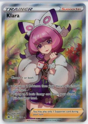 Klara Pokemon Sword & Shield Chilling Reign Full Art 194/198