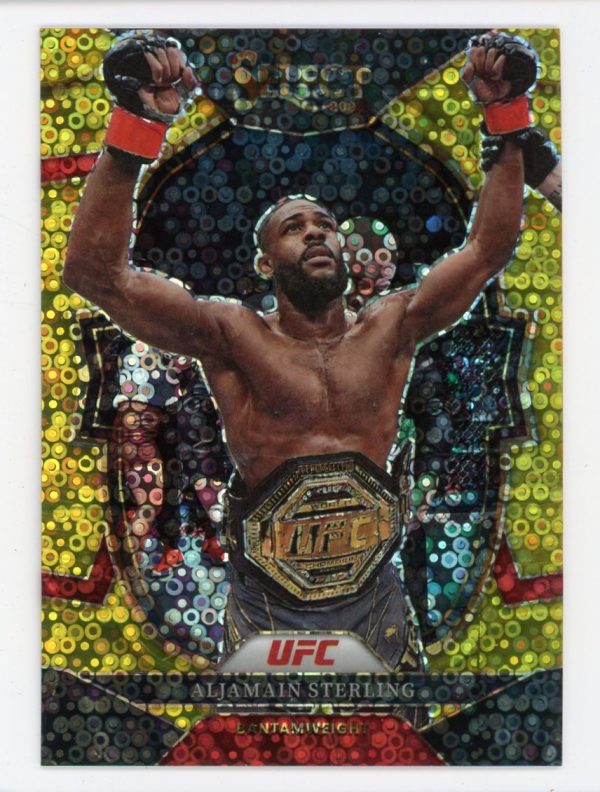 Aljamain Sterling 2023 Select UFC Gold Disco Prizm 01/10 #58