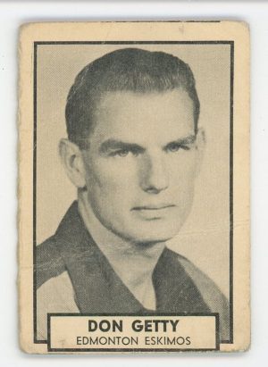 Don Getty 1962 Topps CFL Card #48