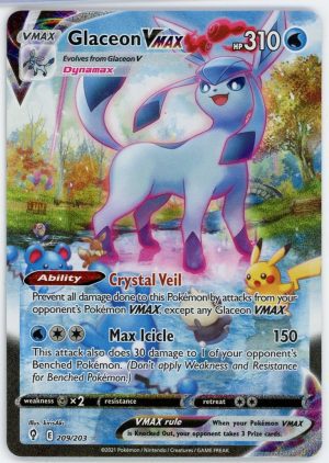 Glaceon VMAX Pokemon Evolving Skies Alt Art 209/203