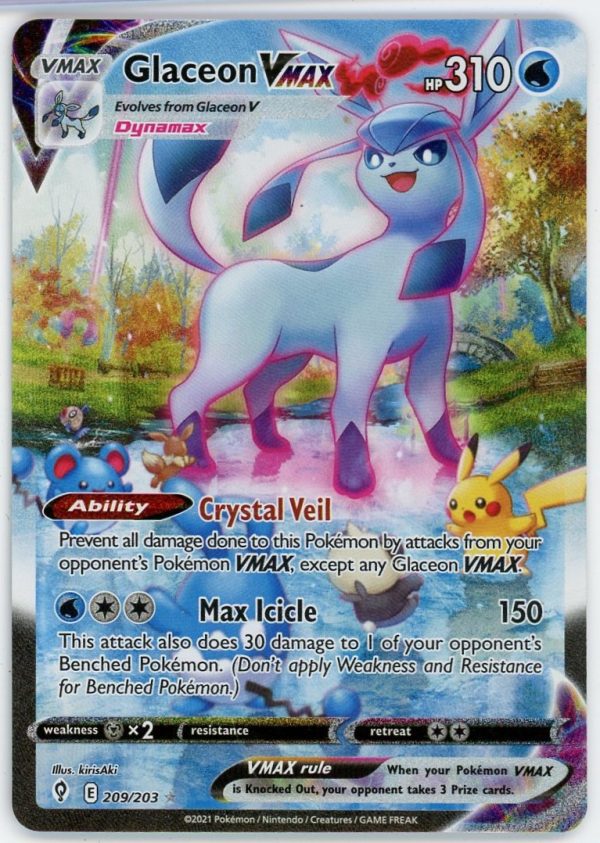 Glaceon VMAX Pokemon Evolving Skies Alt Art 209/203