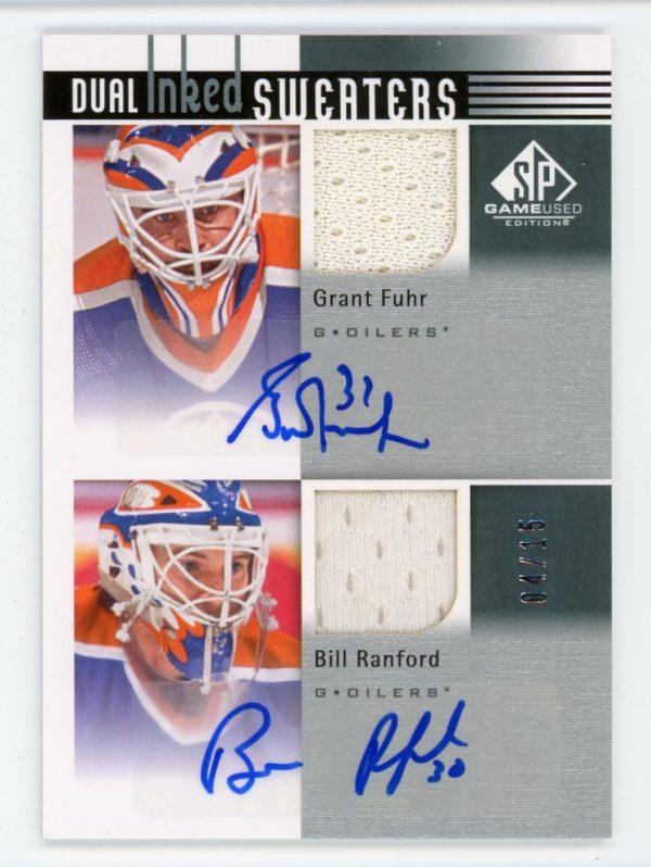 Fuhr/Ranford 2011-12 SPGU Dual Inked Sweaters 04/15 Auto #DIS-FR