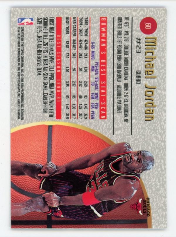 Michael Jordan 1997-98 Bowman's Best Card #60