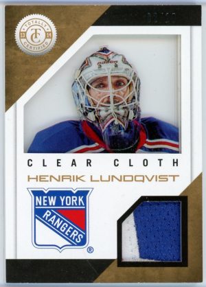 Henrik Lundqvist 13-14 Panini Totally Certified Clear Cloth Patch /10 #CL-HL