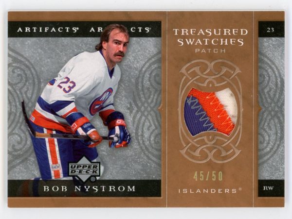 Bob Nystrom 2007-08 UD Artifacts Treasured Swatches Patch 45/50 #TS-BN