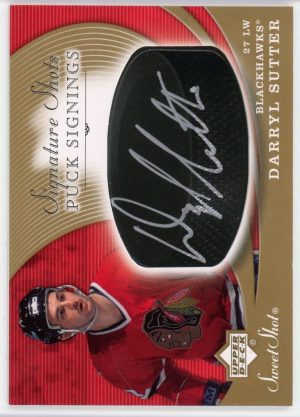 Darryl Sutter 2007-08 Upper Deck Sweet Shot Puck Signings #SSP-DS