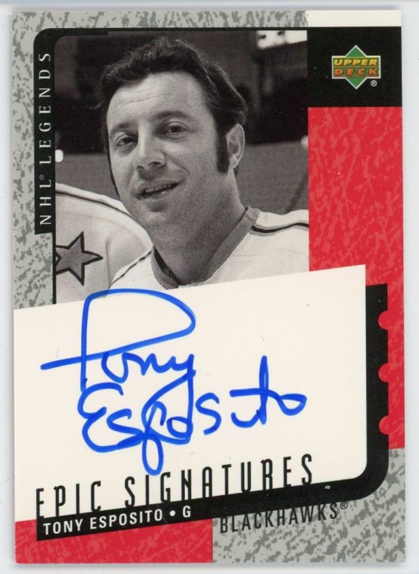 Tony Esposito 2000 NHL Legends Epic Signatures #TE