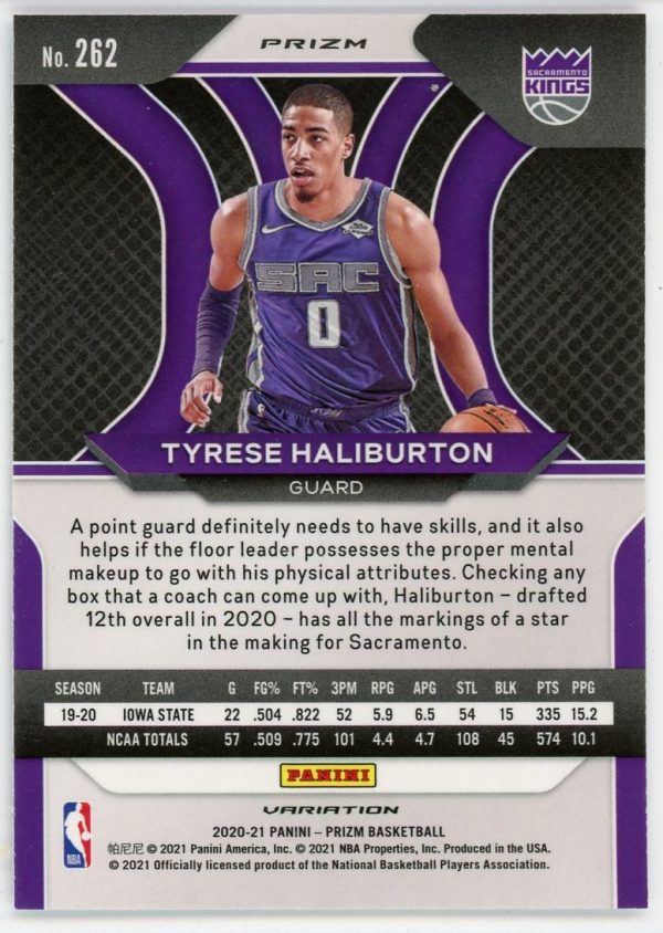 Tyrese Haliburton 2020-21 Panini Prizm Disco Variation Rookie Card #262