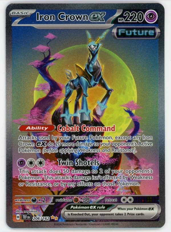 Iron Crown EX Pokemon Temporal Forces Illustration Rare 206/162