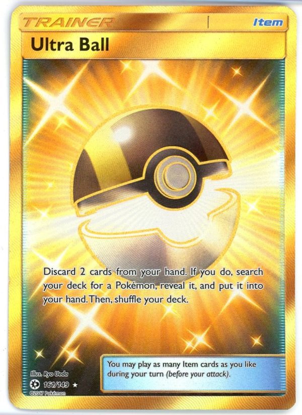 Ultra Ball Pokemon Sun & Moon Gold Ultra Rare 161/149