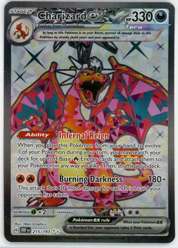 Charizard EX Pokemon Obsidian Flames Ultra Rare 215/197