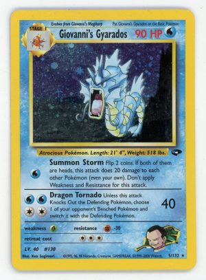 Giovanni's Gyarados Pokemon Gym Challenge Holo Rare 5/132 LP-MP