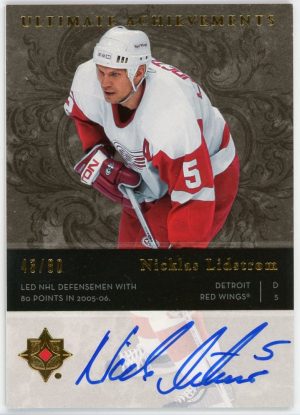 Nicklas Lidstrom 2006-07 UD Ultimate Achievements Auto /80 #UA-NL