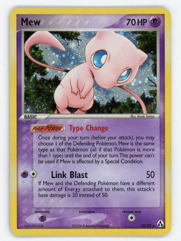 Mew Pokemon Legend Maker Holo Rare 10/92