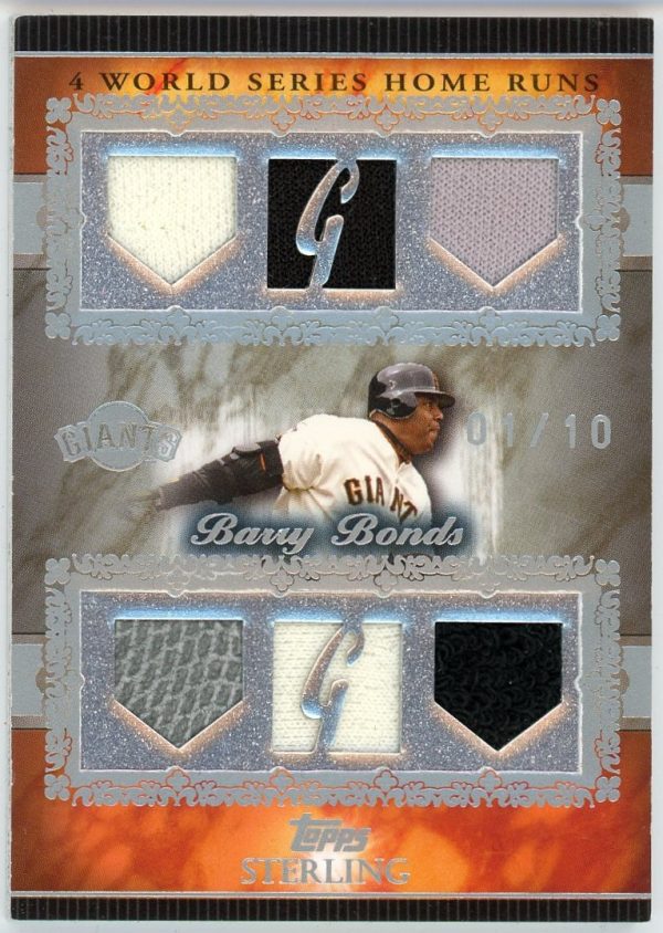 Barry Bonds 2007 Topps Sterling Moments Relic Card /10 #6SM-28