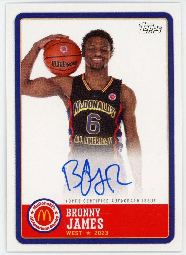 Bronny James 2023 Topps Mcdonalds All American Auto RC #PA-BJ