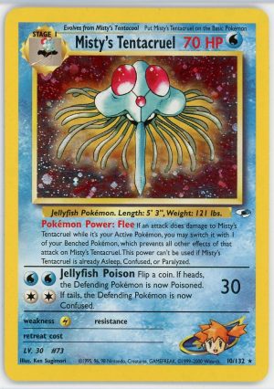 Misty's Tentacruel Pokemon Gym Heroes Holo 10/132