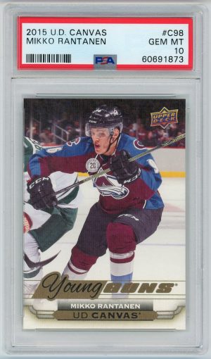 Mikko Rantanen 2015-16 Upper Deck Series 1 Young Guns Canvas #C98 PSA 10