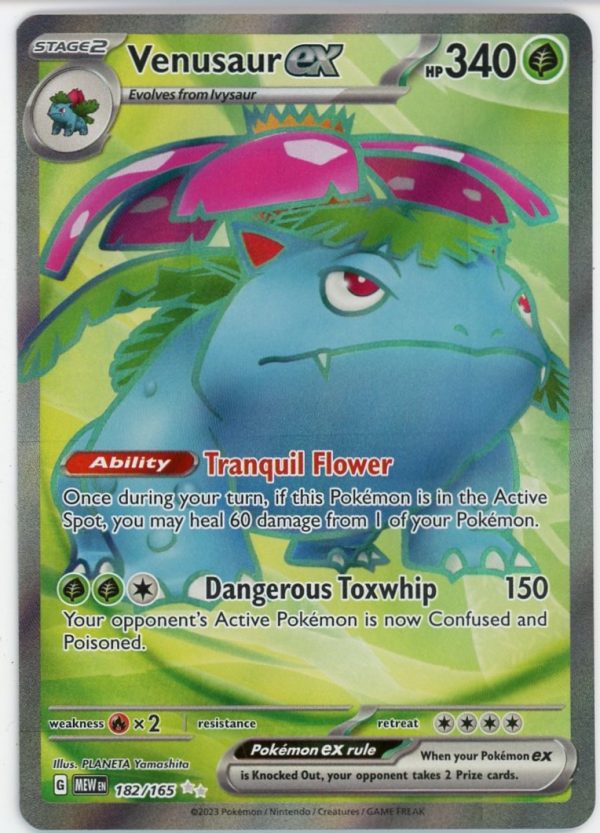 Venusaur EX Pokemon 151 Full Art Ultra Rare 182/165