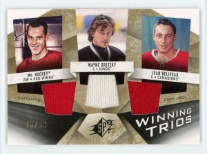 Gretzky/Howe/Beliveau 2008-09 SPx Winning Trios 16/99 #WT-HGA