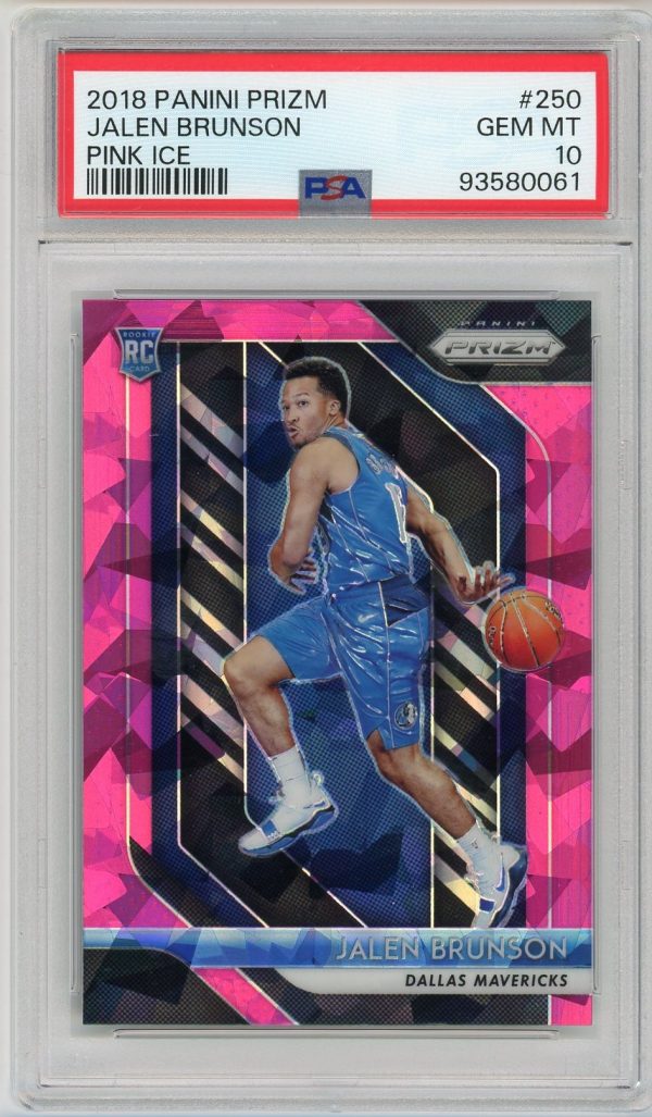 Jalen Brunson 2018-19 Panini Prizm Pink Ice RC #250 PSA 10