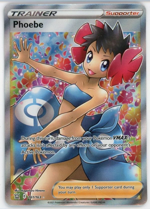 Phoebe Pokemon Battle Styles Full Art Ultra Rare 161/163