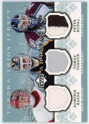 Hasek, Vokoun, Budaj 2007-08 UD Artifacts Tundra Trios /75 #T3-VHB