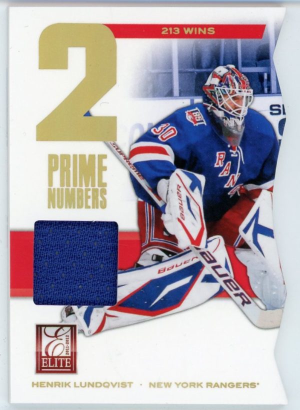 Henrik Lundqvist 2012 Panini Elite Prime Numbers Jersey /213 #21