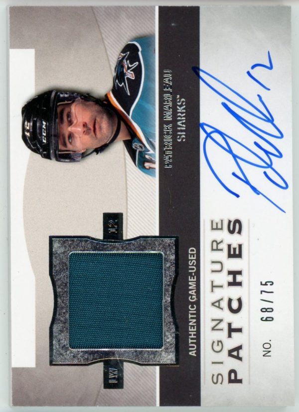 Patrick Marleau 2012-13 UD The Cup Signature Patches /75 #SP-MA