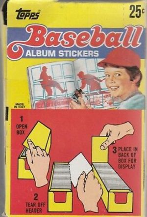 1983 Topps 25¢ Baseball Album Stickers Box Unopened