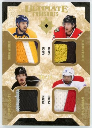 Weber/Keith/Doughty/Subban 2014-15 UD Ultimate Foursomes Patch 09/10 #U4-DEF