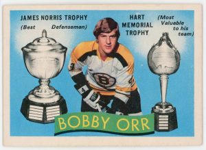 Bobby Orr 1971-72 O-Pee-Chee Norris & Hart Trophy Card #245