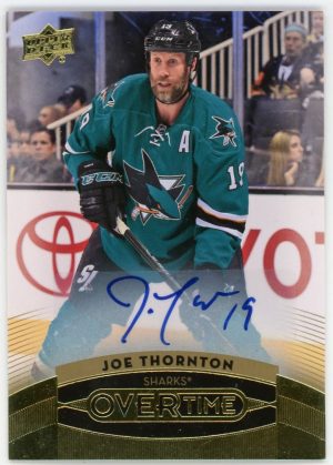 Joe Thornton 2015-16 Upper Deck Overtime Auto Card #98