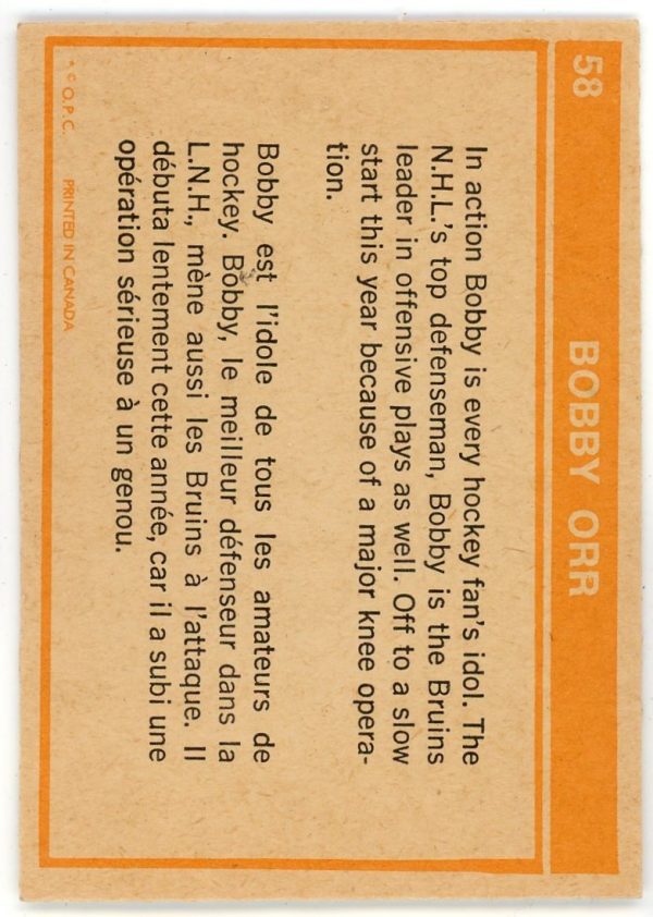 Bobby Orr 1972-73 O-Pee-Chee NHL Action Card #58
