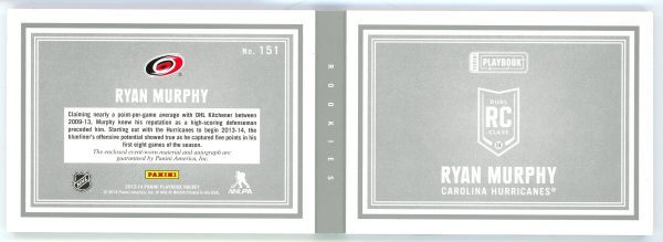 Ryan Murphy 2013-14 Panini Playbook Rookie Booklet 146/199 #151