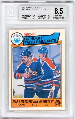 Messier/Gretzky 1983-84 OPC Highlight Card #23 BGS 8.5 NM-MT+