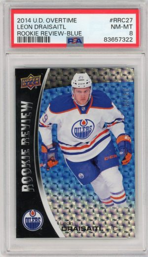 Leon Draisaitl 2014-15 UD NHL Overtime Rookie Review Blue /25 PSA 8 POP 1 None Higher!