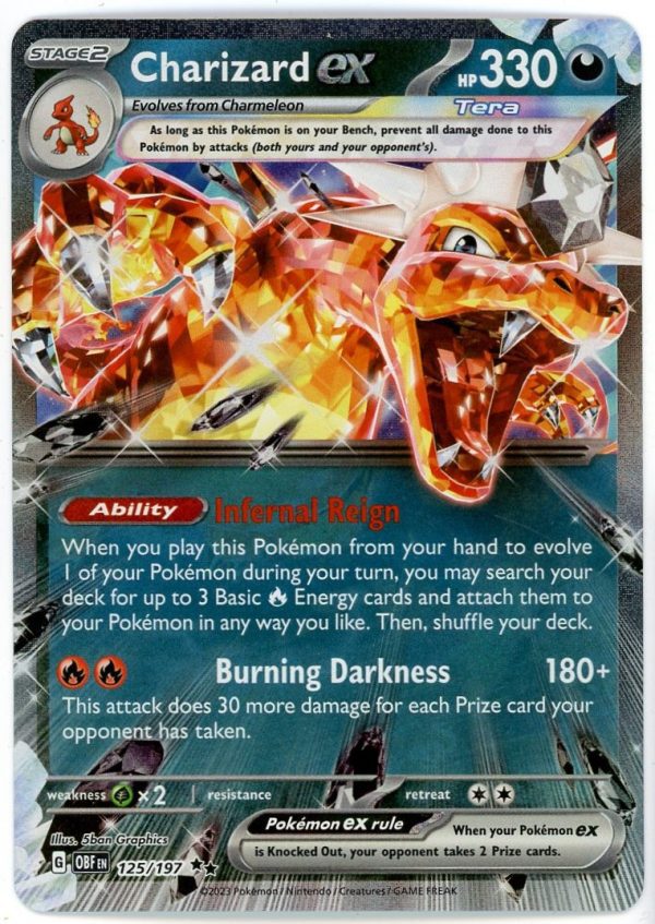 Charizard ex Pokemon Scarlet & Violet Obsidian Flames 125/197