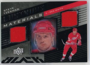 Steve Yzerman 2014-15 UD Black Lustrous Materials Jersey Card #LM-SY