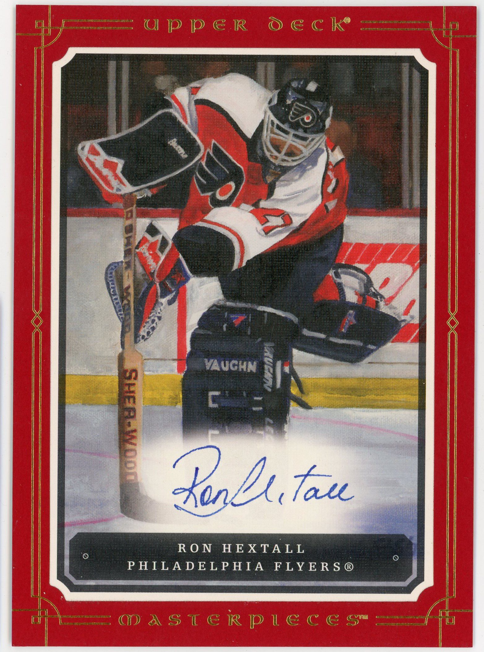 Ron Hextall 2008-09 UD Masterpieces Box Topper Jumbo 5x7 Auto #XLA-RH ...