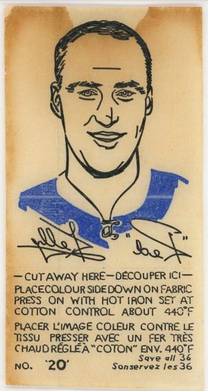 Red Kelly 1962-63 York Peanut Butter Iron On Transfer #20