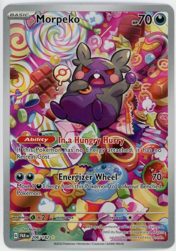 Morpeko Pokemon Paradox Rift Holo Illustration Rare 206/182