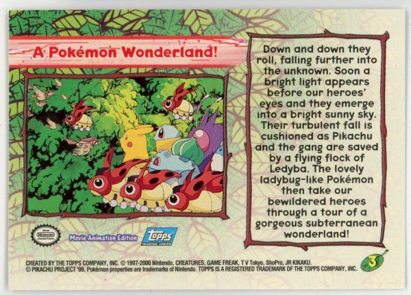 A Pokemon Wonderland! 2000 Topps Pokemon Movie Foil Card #3