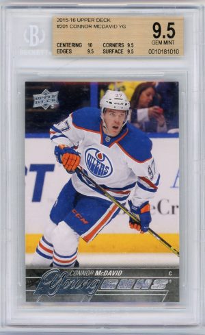 Connor McDavid 2015-16 UD Young Guns RC #201 BGS 9.5 w/ a 10!