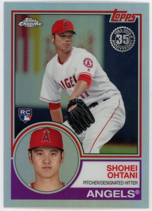 Shohei Ohtani 2018 Topps Chrome 1983 Refractor Rookie Card #83T-6